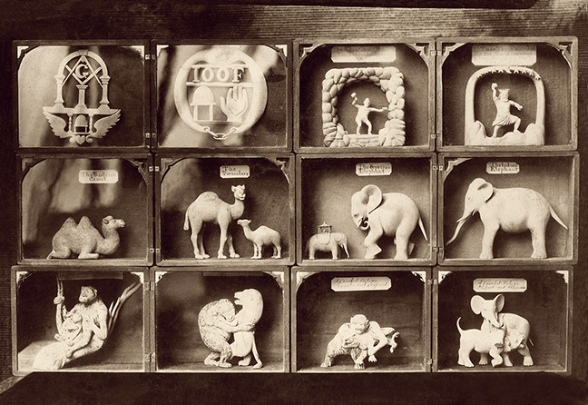 Group of shadow boxes by Levi Fisher Ames