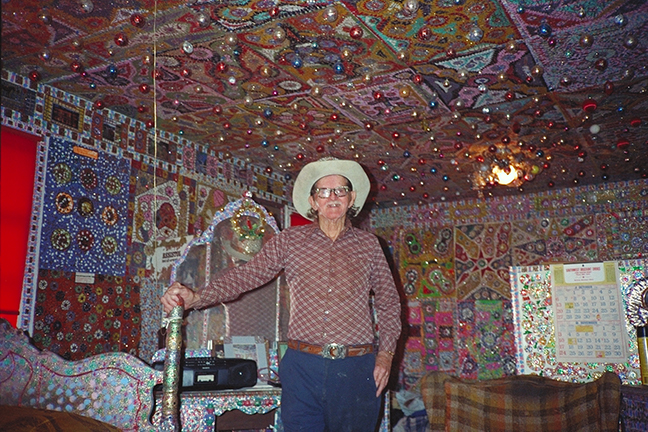 Loy Bowlin in his Beautiful Holy Jewel Home, McComb, MS. Photo: Sally Griffiths.