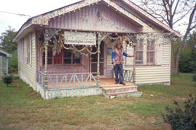 Loy Bowlin at the Beautiful Holy Jewel Home (site view, exterior, c. 1990), McComb, MS, c. 1985–1990. Photo: Sally Griffiths.